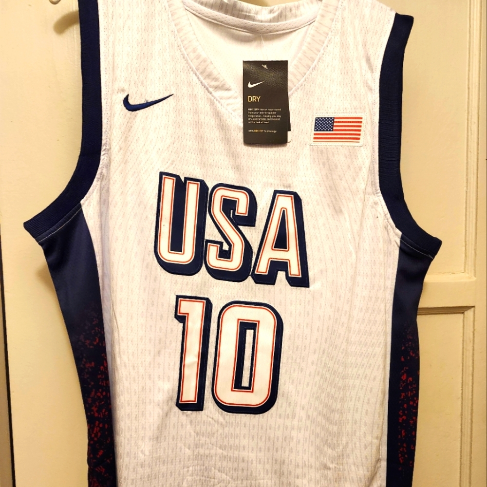 Men's jersey,#10 Jayson Tatum with the USA 2024 Olympic Team in Paris, France.